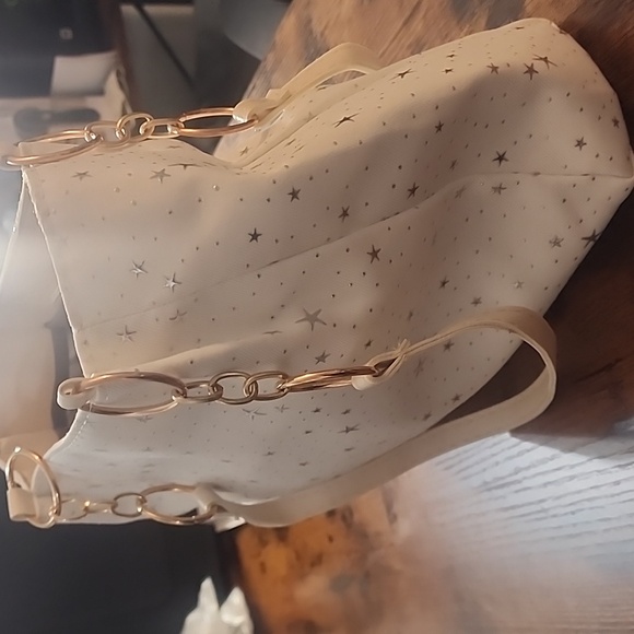 White Star Patterned Women's Bag Fashionable Handbag Women's Large capacity - Picture 5 of 7